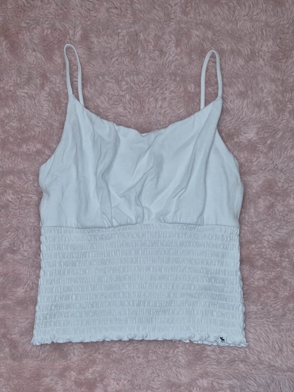 abercrombie kids White Smocked Cami Tank